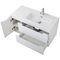 BelBagno Тумба с раковиной Etna 100 R подвесная Bianco Lucido – фотография-6