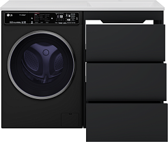 Brevita Мебель для ванной Grafit 120 R под стиральную машину графит – фотография-4