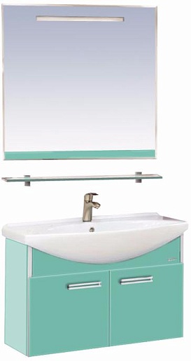 Misty Мебель для ванной Джулия 85 подвесная салатовая – фото-1
