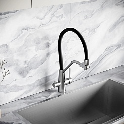 Sancos Смеситель для кухни Nolia нержавеая сталь SC12003SS – фотография-2