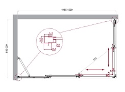 BelBagno Душевой уголок Luce 150/90 LUCE-AH-2/1-150/90-C-Cr – фотография-6