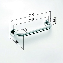 Bemeta Поручень для ванны Help 301101504 – фотография-2