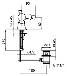 Webert Смеситель Karenina KA710102015 хром, для биде – фотография-2