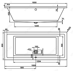 Vagnerplast Акриловая ванна Cavallo 180 – фотография-3