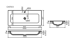 Ceramicanova Мебельная раковина Grace 101 CN7013MB чёрный матовый – фотография-3