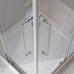 Cezares Душевой уголок Relax 304 RELAX-304-A-2-90-C-BORO 90x90 профиль хром стекло прозрачное – фотография-4