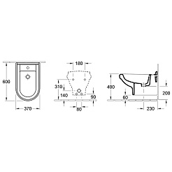 Villeroy & Boch Биде подвесное Hommage 7441 B0R2 star white – фотография-3