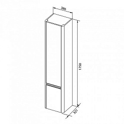 Aquanet Пенал для ванной Вилора 40 – фотография-3