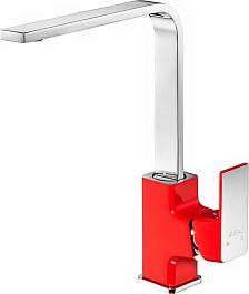 E.C.A. Смеситель для кухни Tiera 103318065 хром/красный – фотография-1