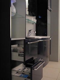 Акватон Полупенал для ванной Севиль" гранат – фотография-4