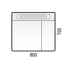 Corozo Зеркало-шкаф Остин 80/С, пайн белый – фотография-5