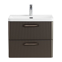 BelBagno Тумба под раковину Due 60 без ручек подвесная Оружейная сталь