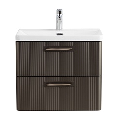 BelBagno Тумба под раковину Due 60 без ручек подвесная Оружейная сталь – фотография-1