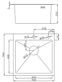 Hoffger Мойка для кухни 5444 Gold – фотография-3