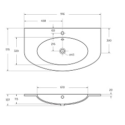 Cezares Мебельная раковина Eden 91/51 50177 Bianco – фотография-2