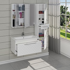 СанТа Тумба с раковиной Калипсо 80 люкс, подвесная – фотография-3