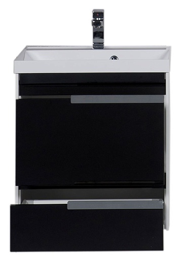 Aquanet Тумба с раковиной "Тиволи 60" черная – фотография-4