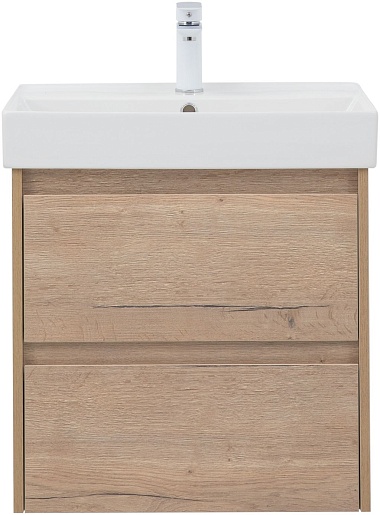 Aquanet Тумба с раковиной Nova Lite 60 подвесная дуб крафт – картинка-3