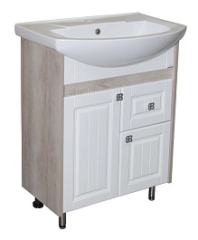 Mixline Тумба с раковиной Версаль 55 белое дерево – фотография-1