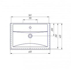 СанТа Мебель для ванной Омега 60 R подвесная – фотография-6