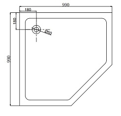 Taliente Душевой поддон PTA-10103 100/100 белый – фотография-3