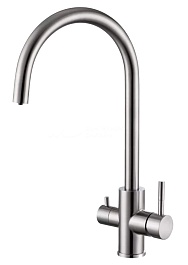 Oliveeka Смеситель для кухни KS OL-458022-BN никель матовый – фотография-1