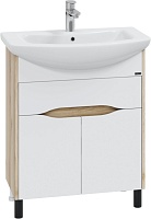 СанТа Тумба под раковину Сатурн 70 1 ящик белая/дуб австралийский