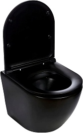 WeltWasser Унитаз подвесной Merzbach 043 MT-BL черный матовый – фотография-3