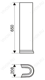 Оскольская керамика Пьедестал для раковины "Престиж" красный – фотография-3