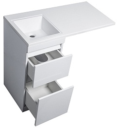 Style Line Мебель для ванной Даллас 100 Люкс L, белая PLUS	 – фотография-8