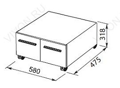 Aquanet Тумба подкатная "Нота 58" черная – фотография-2
