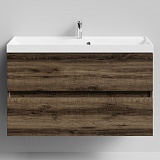 Водолей Тумба с раковиной Бест 100 подвесная дуб крымский коричневый