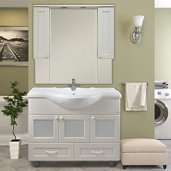 Misty Тумба с раковиной Латте 105 бежевый эмаль – фотография-3