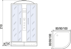 River Душевая кабина DUNAY 100/26 ТН – фотография-17