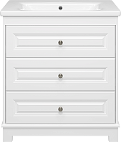 Misty Тумба с раковиной Ларго 80 белая