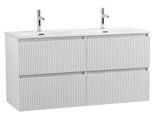 BelBagno Тумба с раковиной Uno 120 подвесная Bianco Opaco с раковиной BB-8099-120-2 – фото-1