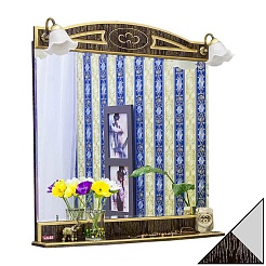 Sanflor Зеркало Адель 82 венге/патина серебро – фотография-1