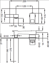 Cezares Смеситель MOLVENO-BLS2-01-Cr для раковины – фотография-2