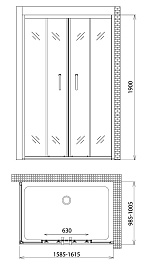 Gemy Душевой уголок Victoria S30192B-A100 – фотография-2