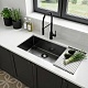 Mixline Мойка подстольный монтаж 65/44 (3,0) выпуск 3 1/2 черный графит НАНО декор – картинка-6