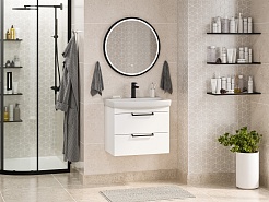 Misty Мебель для ванной Клермонт 60 подвесная белая – фотография-2