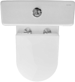 Azario Унитаз-компакт Fretta AZ-1223 безободковый с бачком с сиденьем микролифт белый – фотография-8