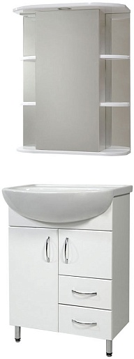 СанТа Мебель для ванной Сити Герда 60 свет с ящиками – фото-1