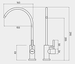 Hoffger Кран для питьевой воды 003 Satin – фотография-2