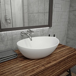 Teymi Раковина накладная в ванную Lori 40 белый матовый T50492 – фотография-6