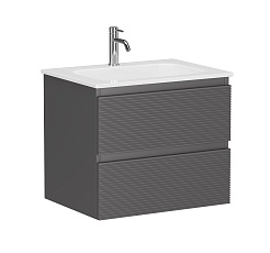 Sancos Тумба с раковиной Folk 60 grey soft раковина Grace 60 CN7011 – фотография-1