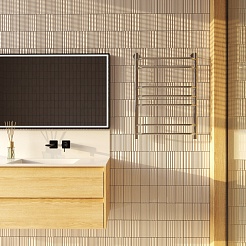 Aringa Полотенцесушитель водяной Лана 80x50 AR03028CH хром – фотография-4