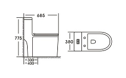 Stella Polare Унитаз-моноблок напольный Куэнка KN6831000 белый – фотография-3