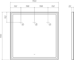 Vigo Мебель для ванной Geometry 2-700 белая/бетон – фотография-16