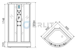 Erlit Душевая кабина ER5709P-C24 – фотография-13